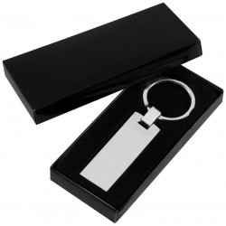 Llavero metálico liso personalizado con logo para empresas en Chile